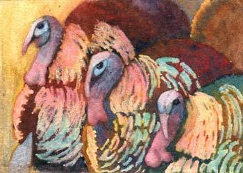 November - "Terrific Toms" by Rebecca Herb, Madison WI - Watercolor & Colored Pencil - SOLD